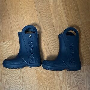 CROCS Kids Navy Rain Boots